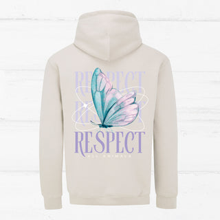 "Respect all Animal - Butterfly" Hoodie