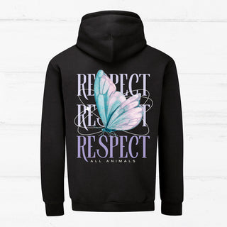 "Respect all Animal - Butterfly" Hoodie