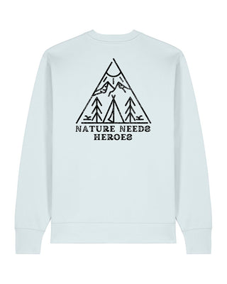 "Nature needs Heroes - Tent" Unisex Sweater