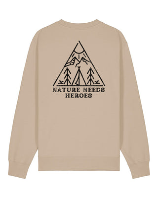 "Nature needs Heroes - Tent" Unisex Sweater