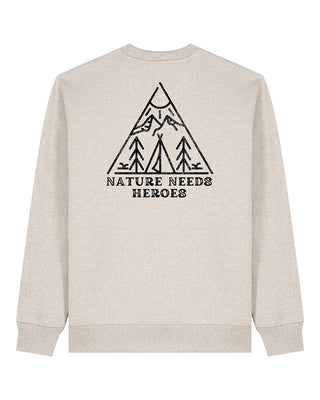 "Nature needs Heroes - Tent" Unisex Sweater