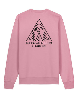 "Nature needs Heroes - Tent" Unisex Sweater