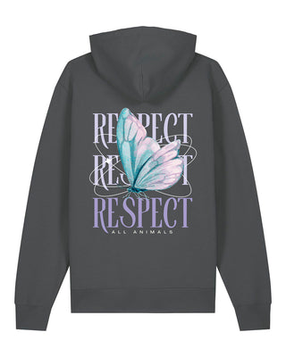 "Respect all Animal - Butterfly" Hoodie