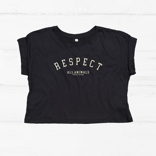 "Respect all Animals - College" - Crop Top