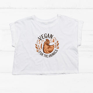 "Vegan for the Animals" Crop Top