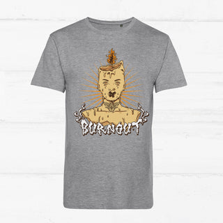 "Burnout" Shirt T-Shirt Brücken für Kinder e.V. Heather Gray XS Herren