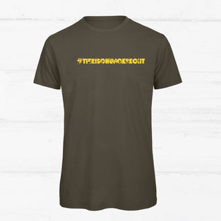 #tierischungerecht Banner Shirt T-Shirt Vier Pfoten - Stiftung für Tierschutz Khaki S Herren